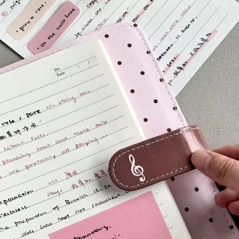 Notebook Dotted A5 - Polka Dot Piano Binder Notebook PU