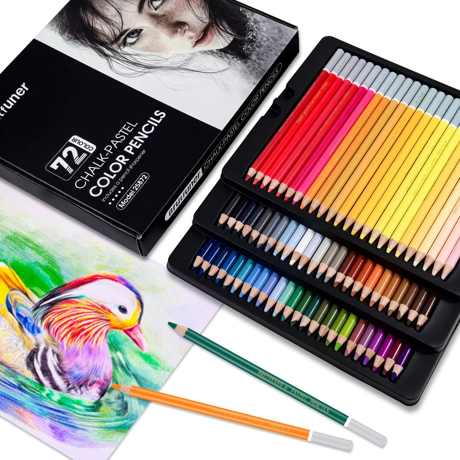 Highlighter Set Pastel - Pro Chalk-Pastel Color Pencils,Set of 24/72