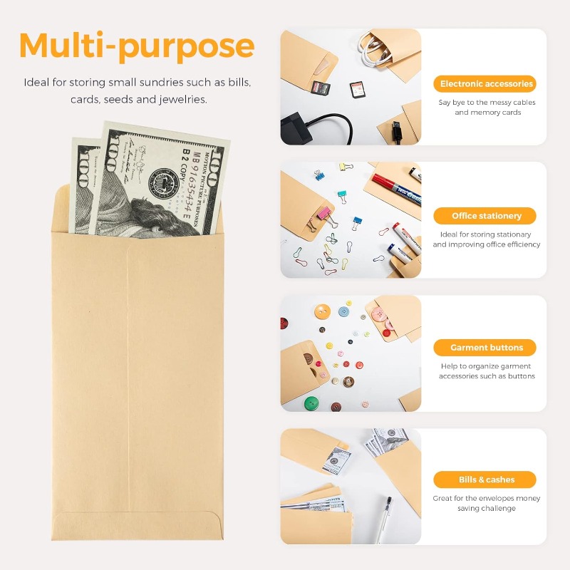 50Pcs Cash Envelopes Money Con - Letter Envelope Kraft review and price