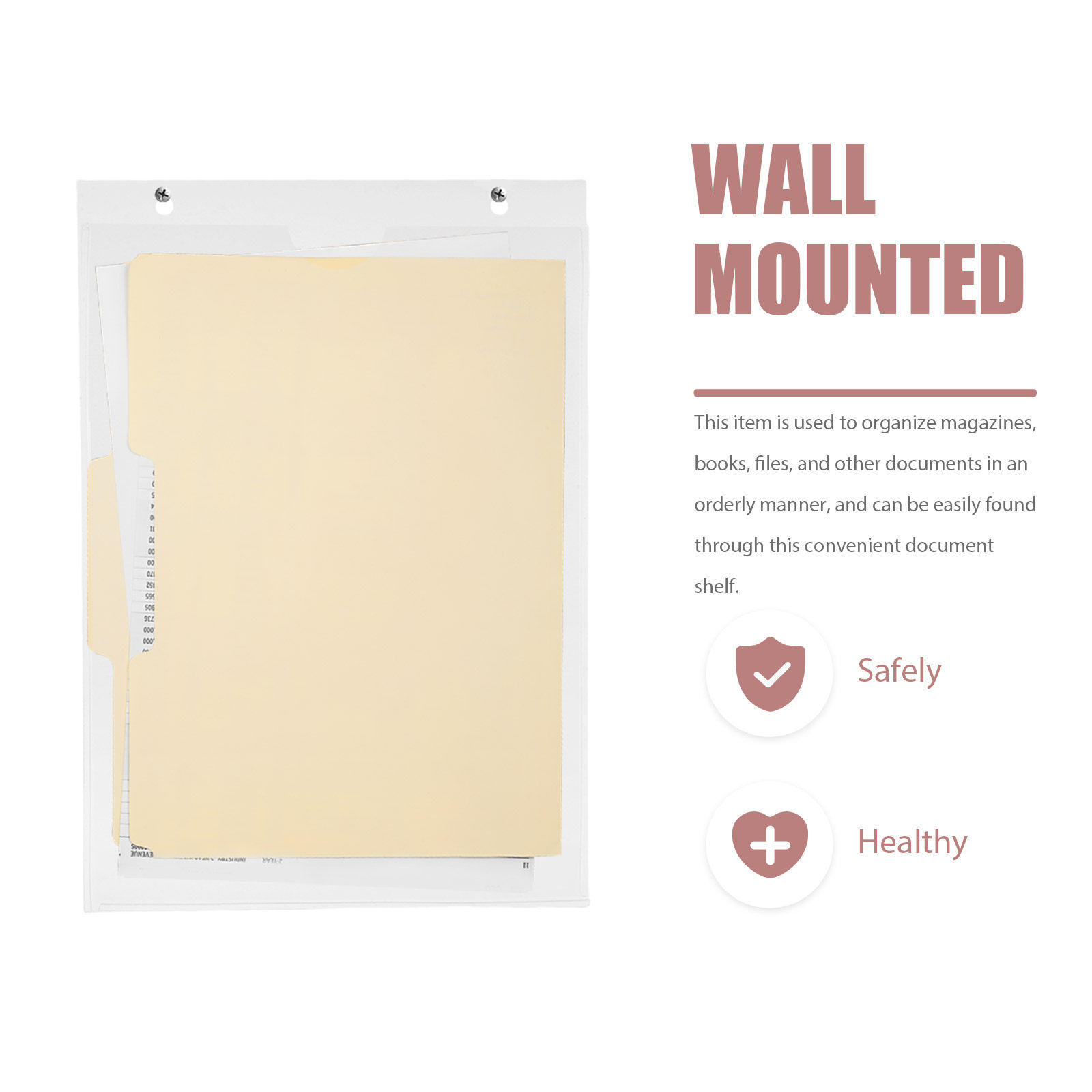 A4 Clear Wall Mounted Magazine - File Folder Hanging review and price