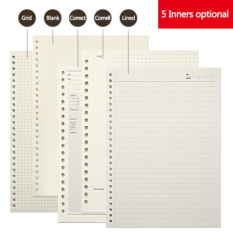 A5 B5 Line Grid 20Holes Loose- - Notebook Dotted A5 review and price