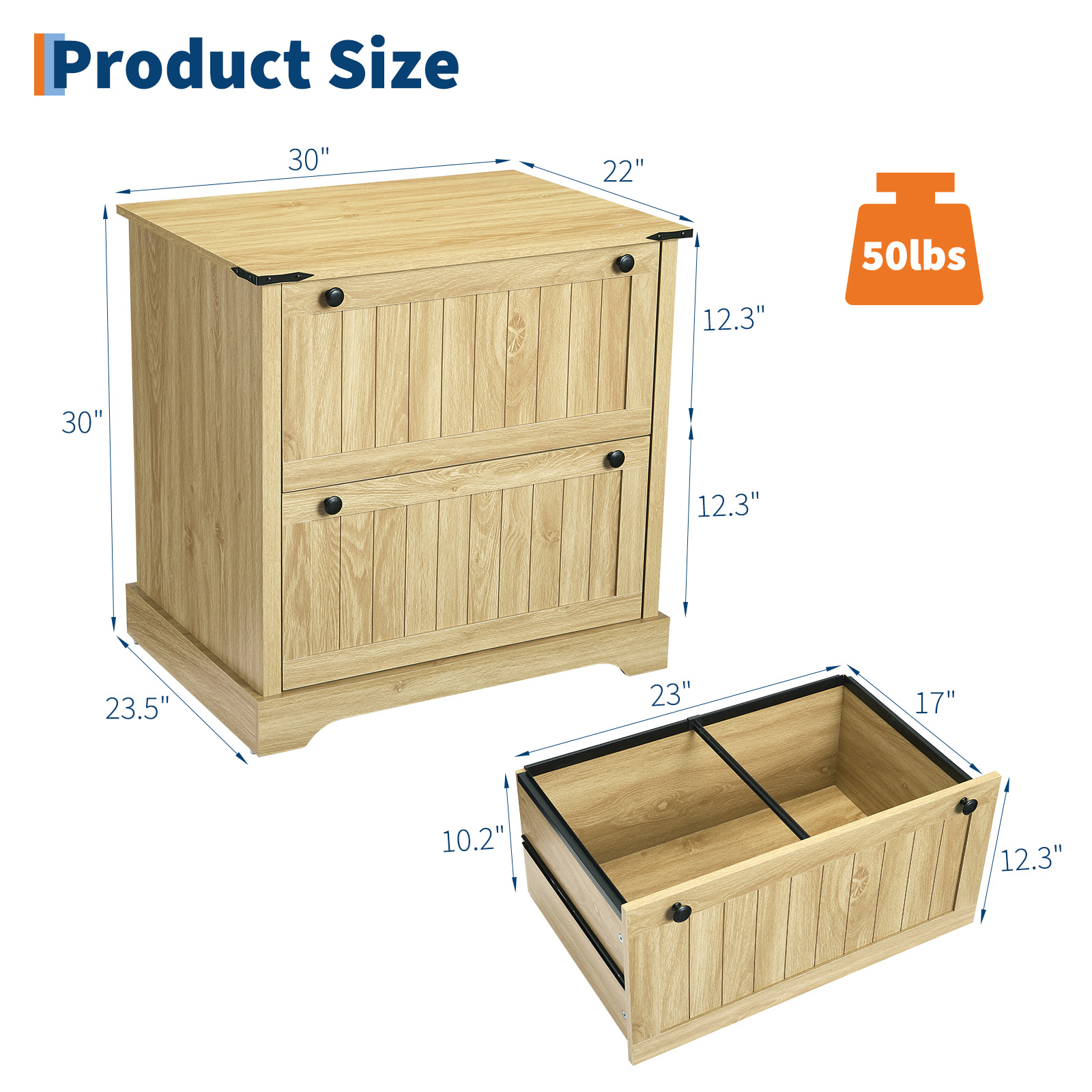 2 Drawer Farmhouse File Cabine - File Folder Hanging review and price