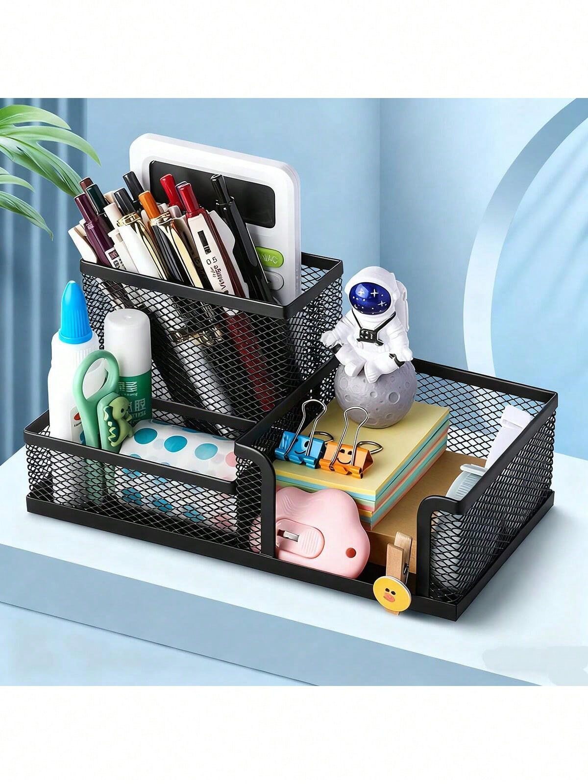 Black Metal Mesh Desktop Organ - Office Supply Office Stationery Items review and price
